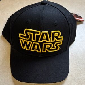 Star Wars Black And Yellow Youth Adjustable Baseball Cap New With Tags